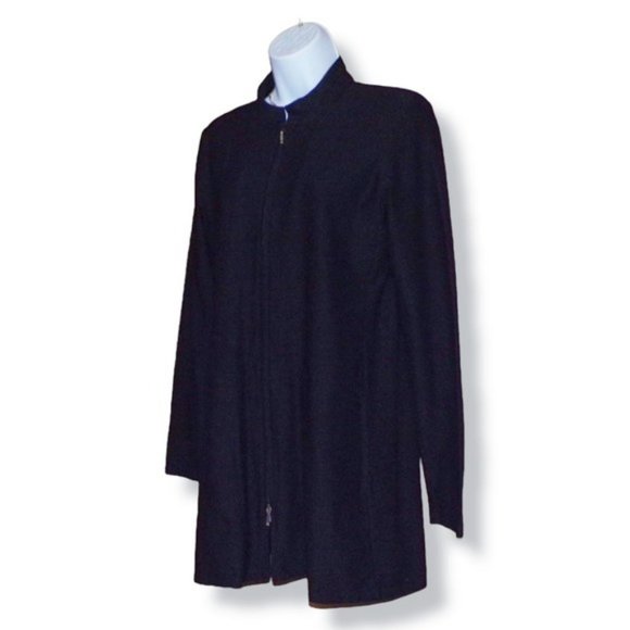 Eileen Fisher Front Zip Longline Knit Jacket/Tunic - Picture 3 of 7